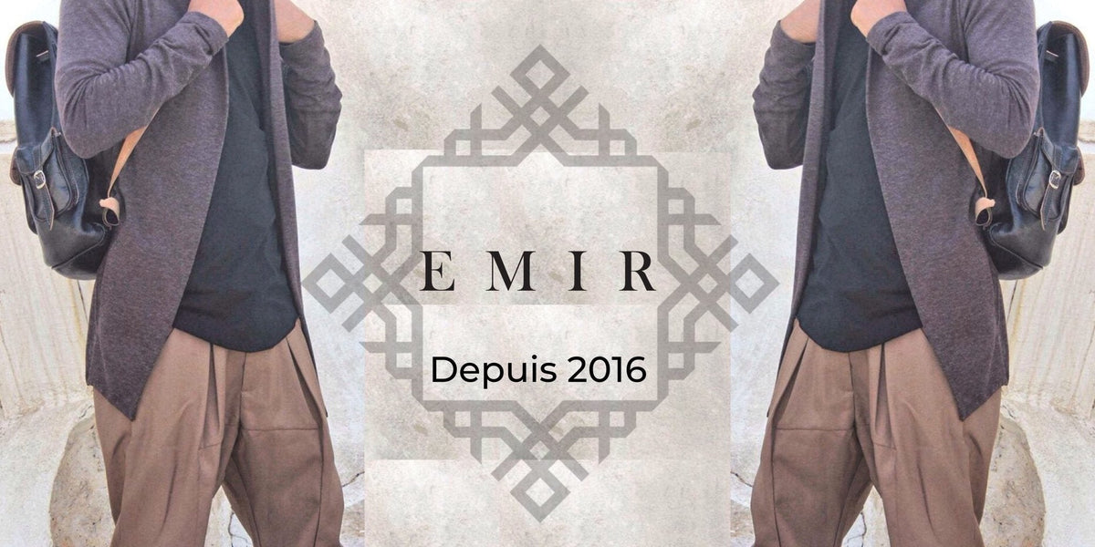 Bannière EMIR depuis 2016 avec vestes et sarouels homme, évolution des prix