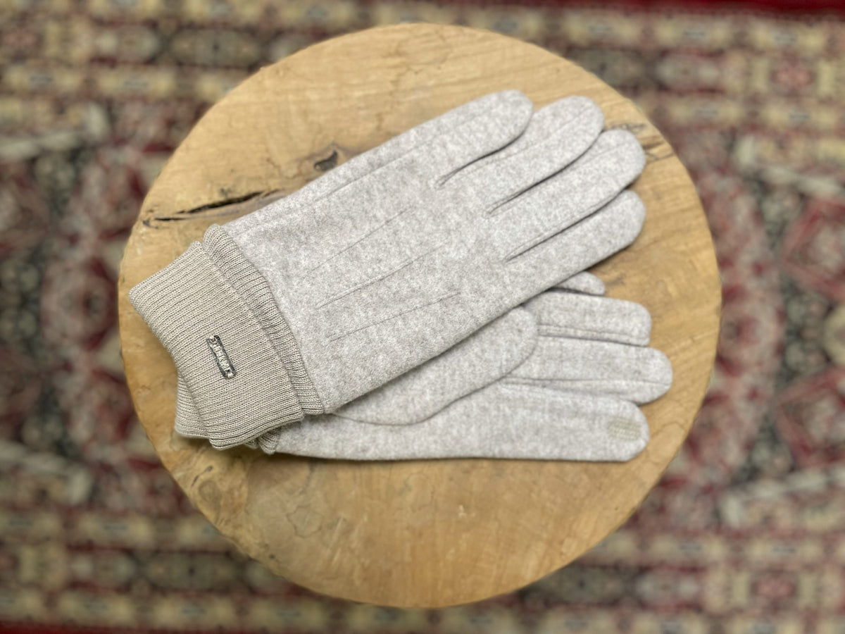 Gants homme EMIR en viscose beige crème