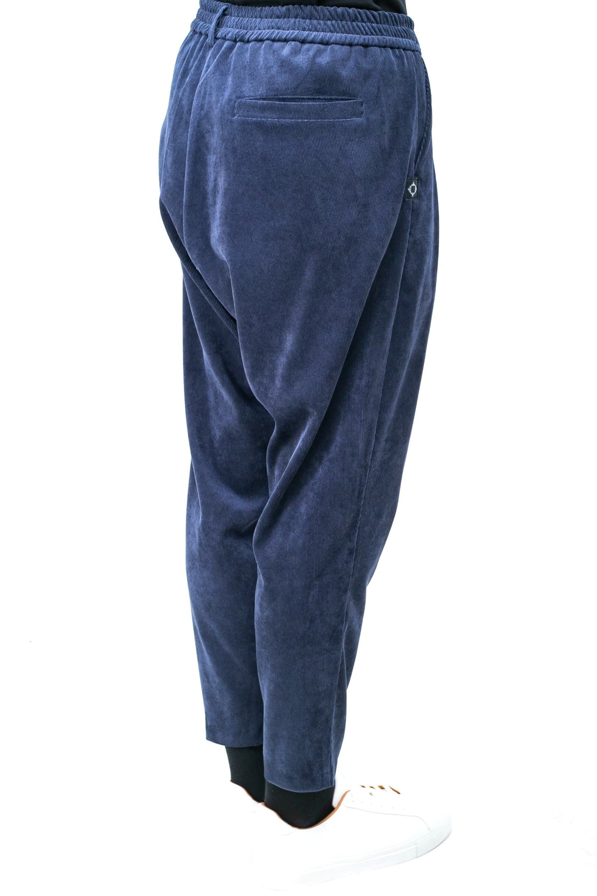 Sarouel velours Classy bleu nuit vu de dos