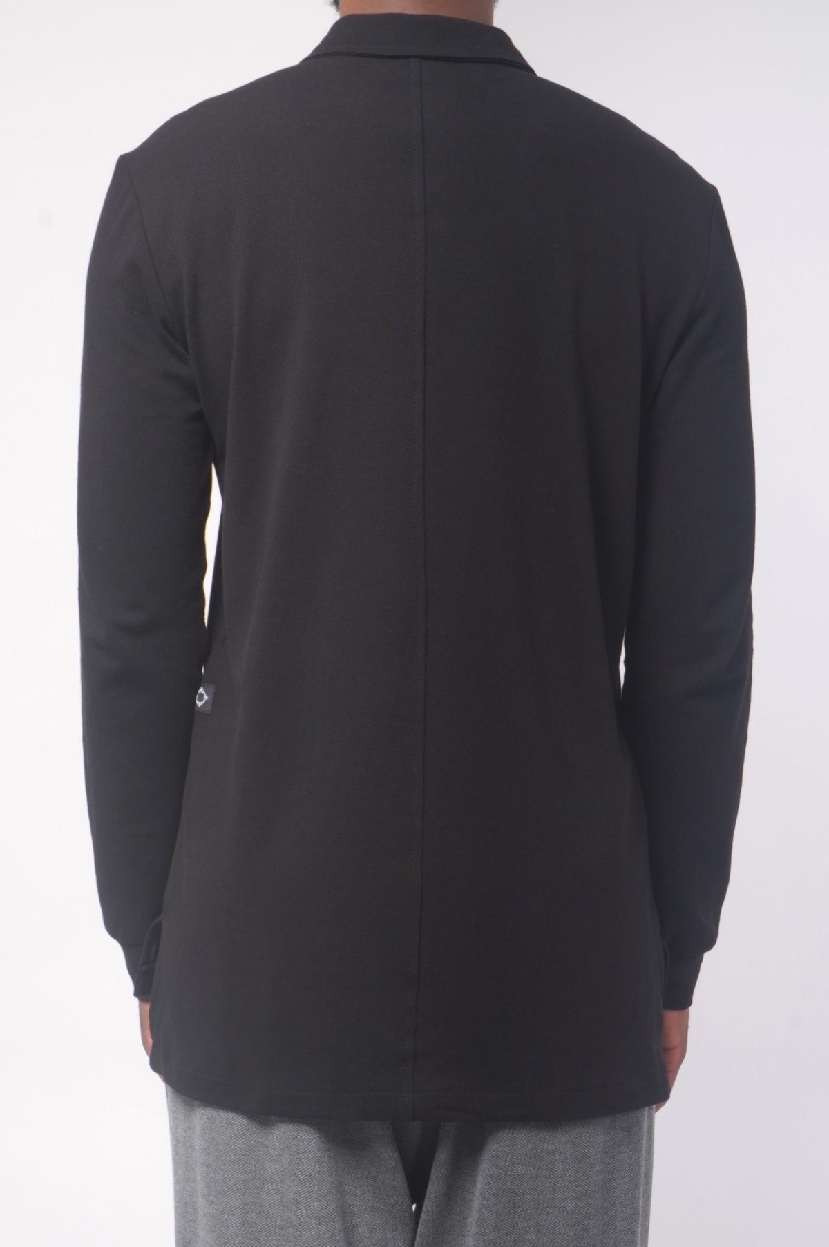 Polo Classy noir vu de dos, coton piqué