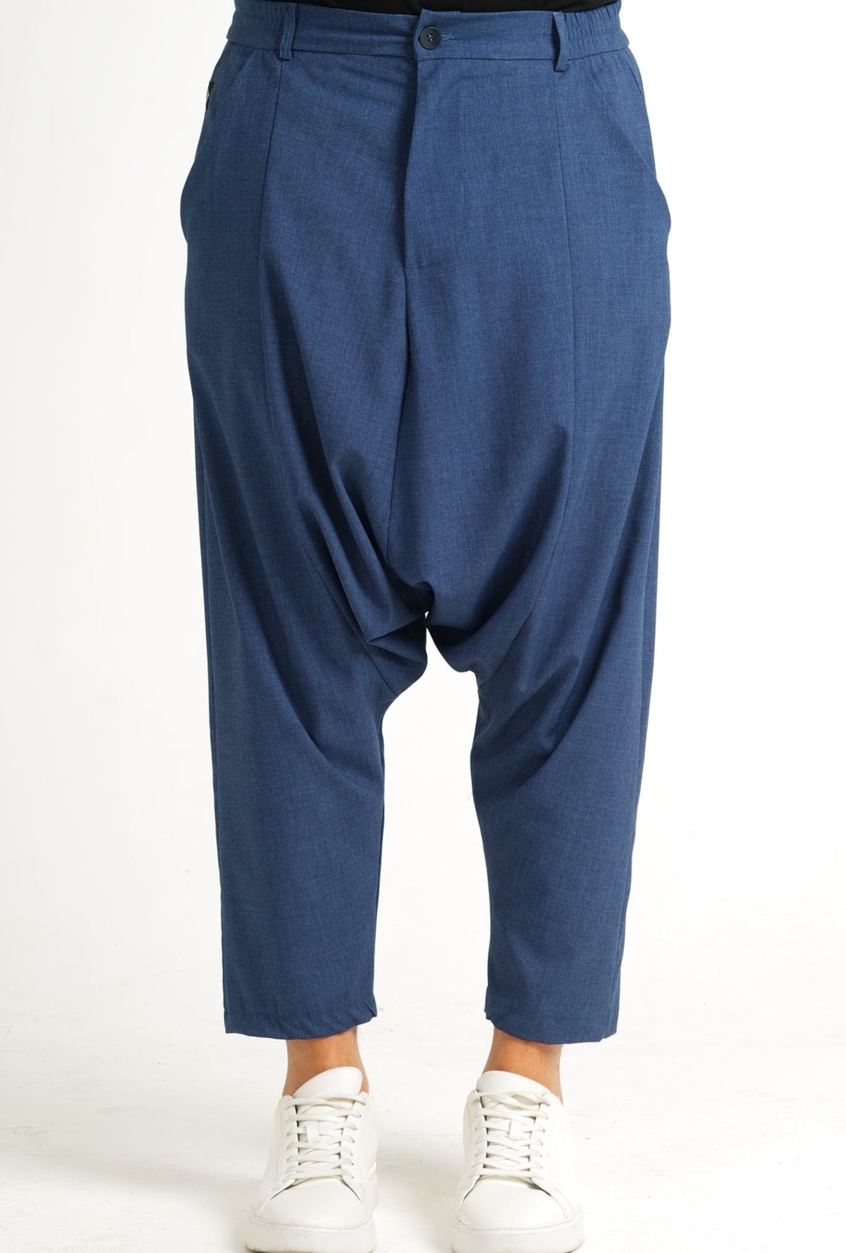 Sarouel homme Chill bleu cendré porté de face