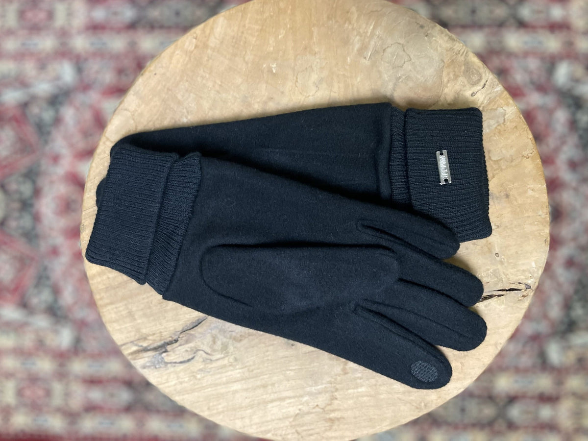 Gants homme EMIR en viscose noirs, souples et élégants